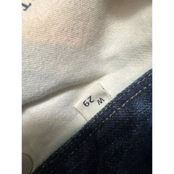 Levis Made & Crafted Mens Ruler Straight Jeans W29 Bovine Leather Patch Button F